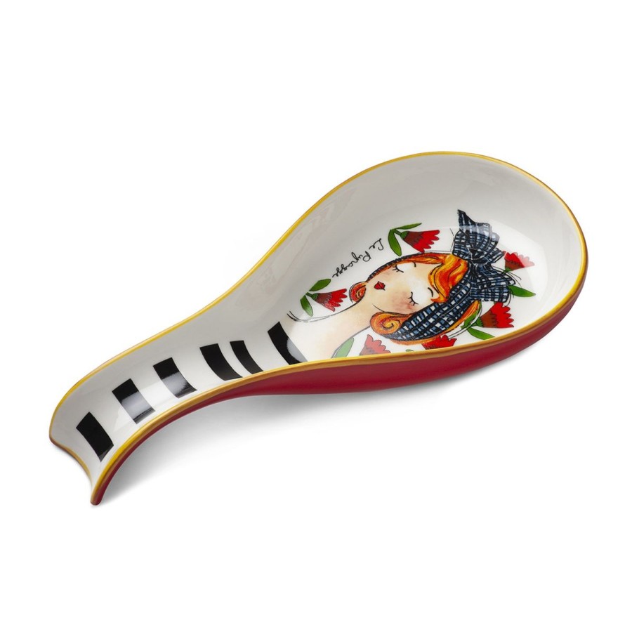 Kitchen Egan | Ladle Rest Le Pupazze Red Cm 21X10