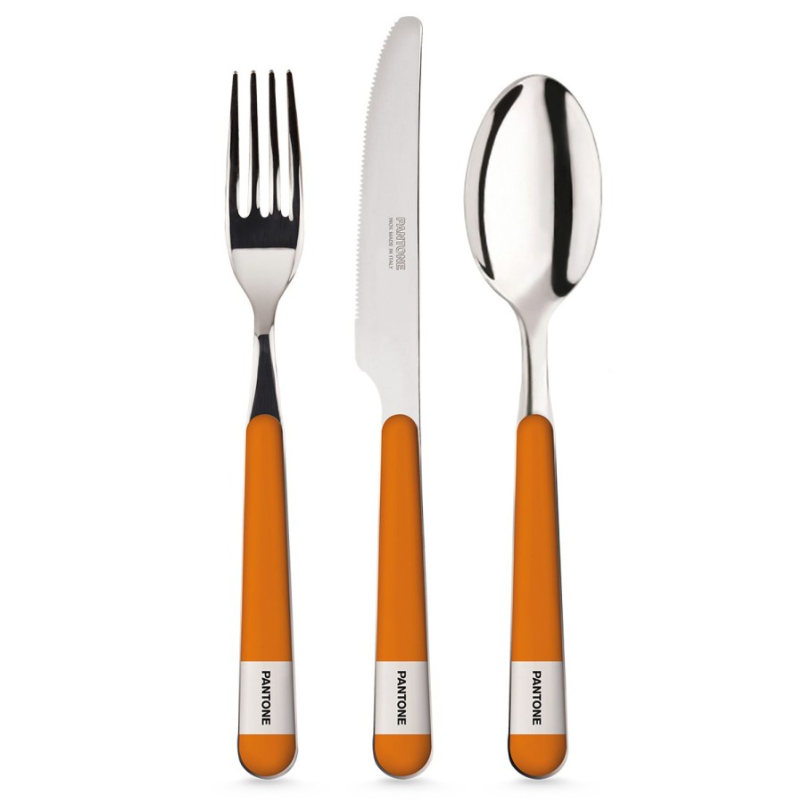 Table Egan | Set Of 3 Pantone Solid Orange Cutlery