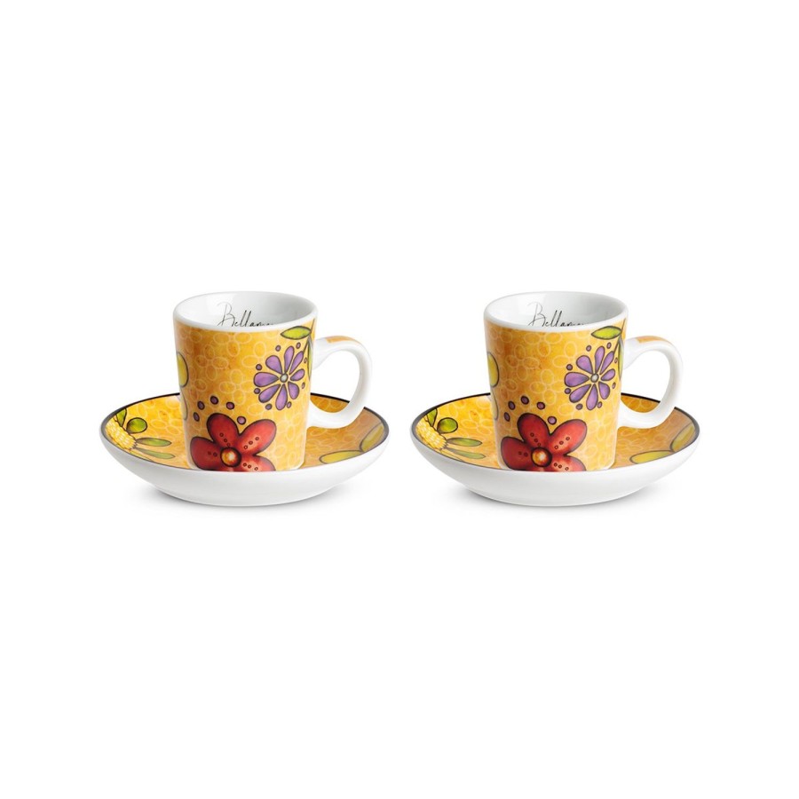 Breakfast Egan | Bellamore 2 Pc Coffee Cup Set Orange Ml 100