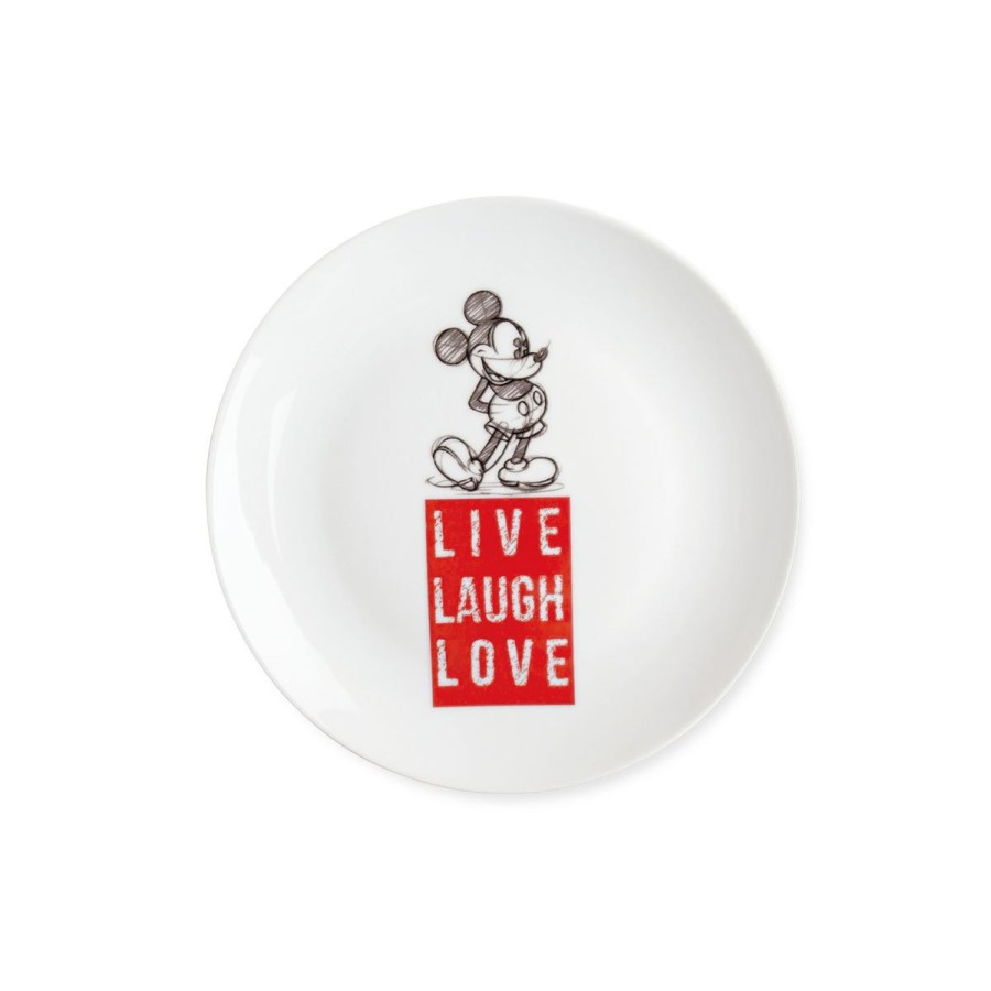 Table Egan | Cake Plate Mickey Live Laugh Love Red O19