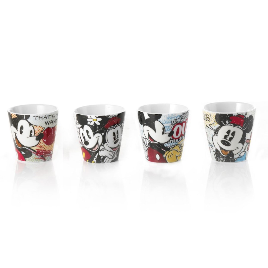 Breakfast Egan | Set 4 Espresso Shots Mickey And Minnie