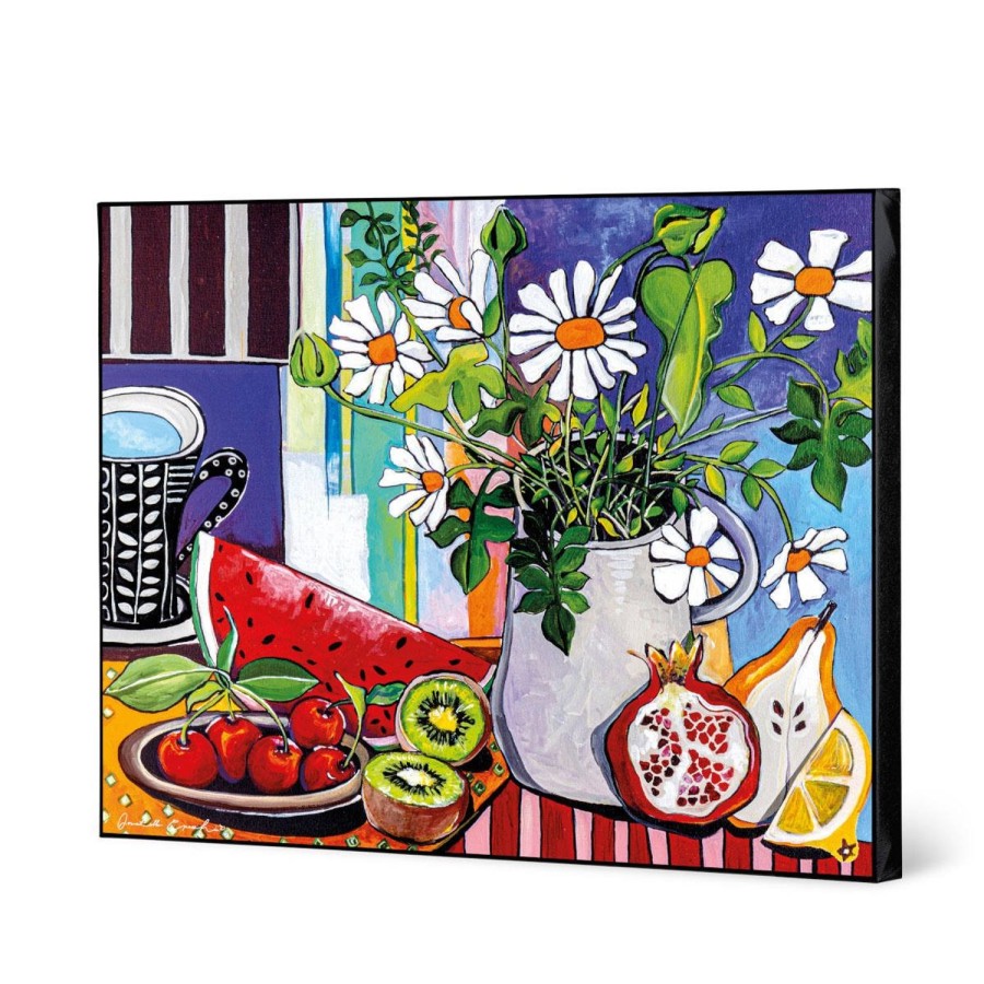 Home Furnishing Egan | Picture "Flowers And Fruit" Cm. 100X80