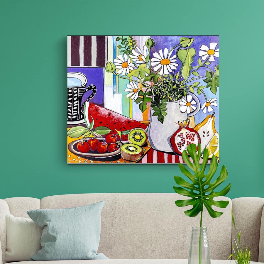 Home Furnishing Egan | Picture "Flowers And Fruit" Cm. 100X80