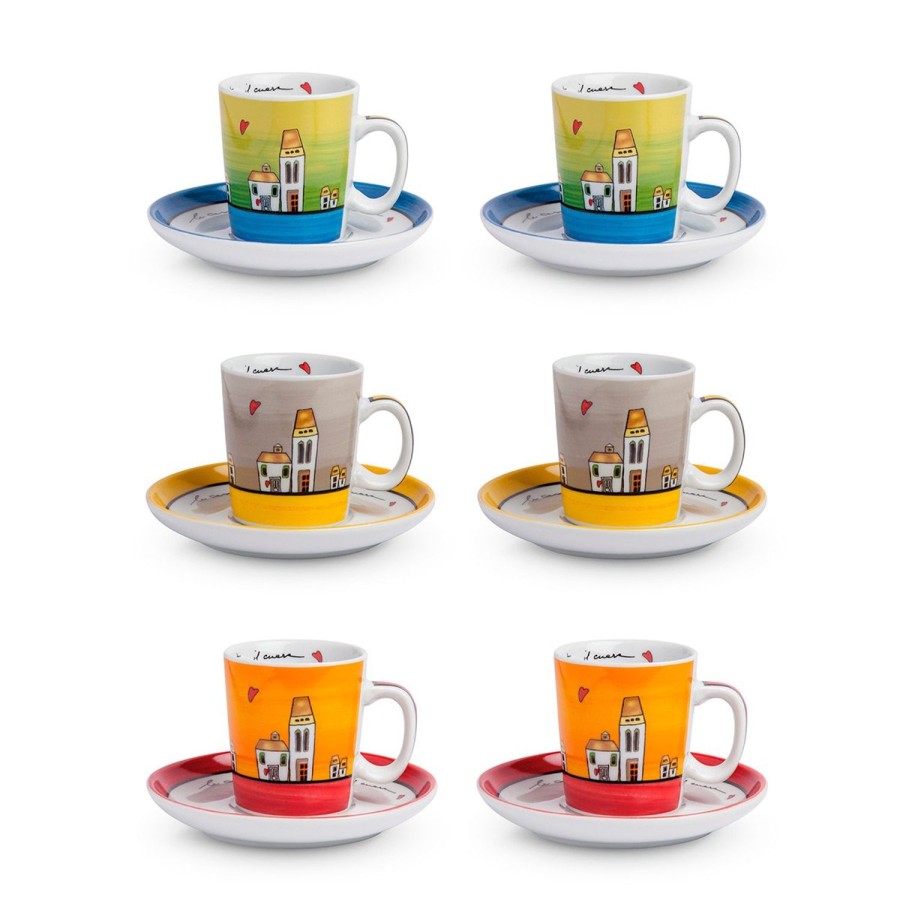 Breakfast Egan | 6 Coffee Cup Set "Le Casette"