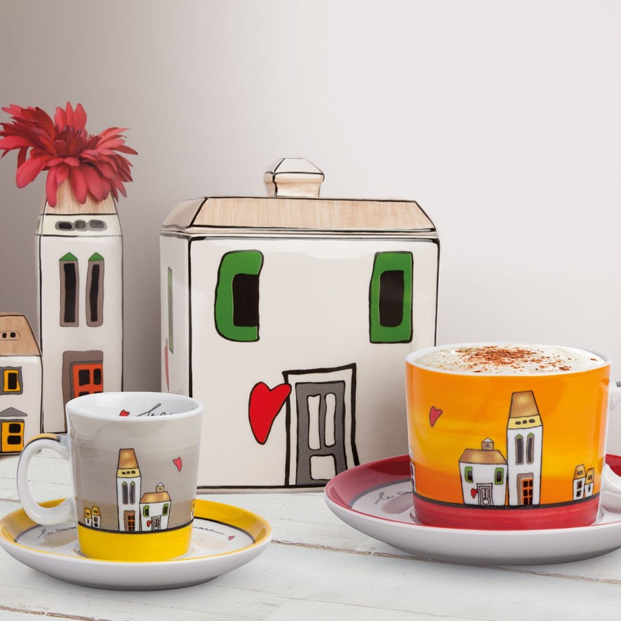 Breakfast Egan | 6 Coffee Cup Set "Le Casette"