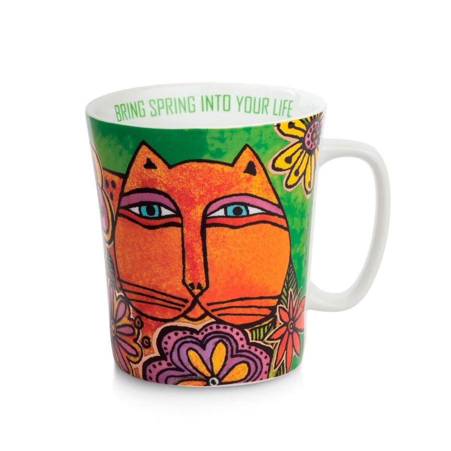 Breakfast Egan | Mug Green Laurel Burch Fantastic Felines