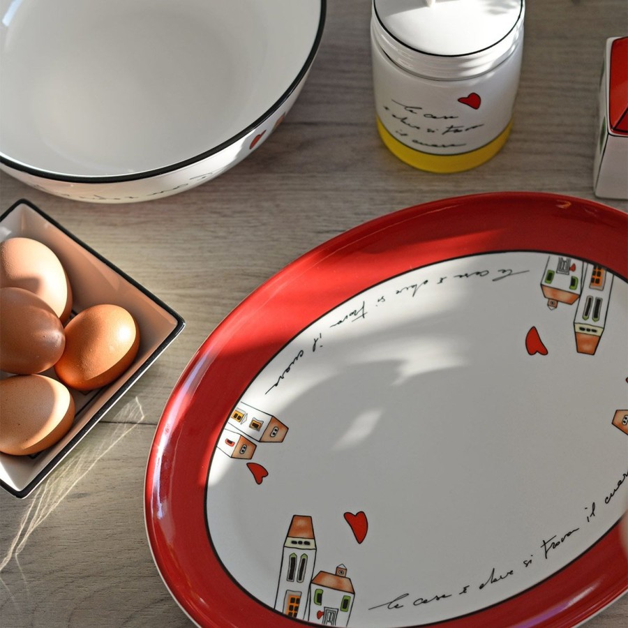 Table Egan | Oval Tray Le Casette 36X27 Cm