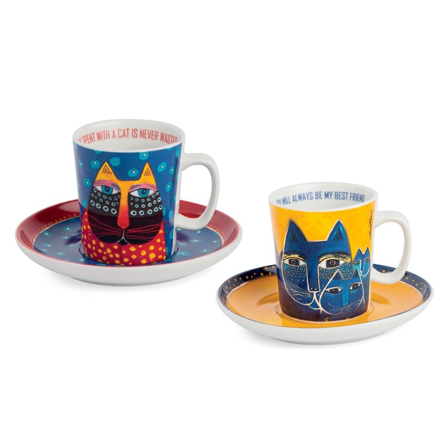 Breakfast Egan | Set 2 Espresso Cups Blue/Yellow