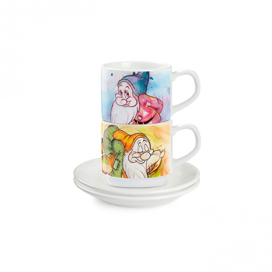 Breakfast Egan | Set 2 Stackable Espresso Cups Bashful And Sleepy