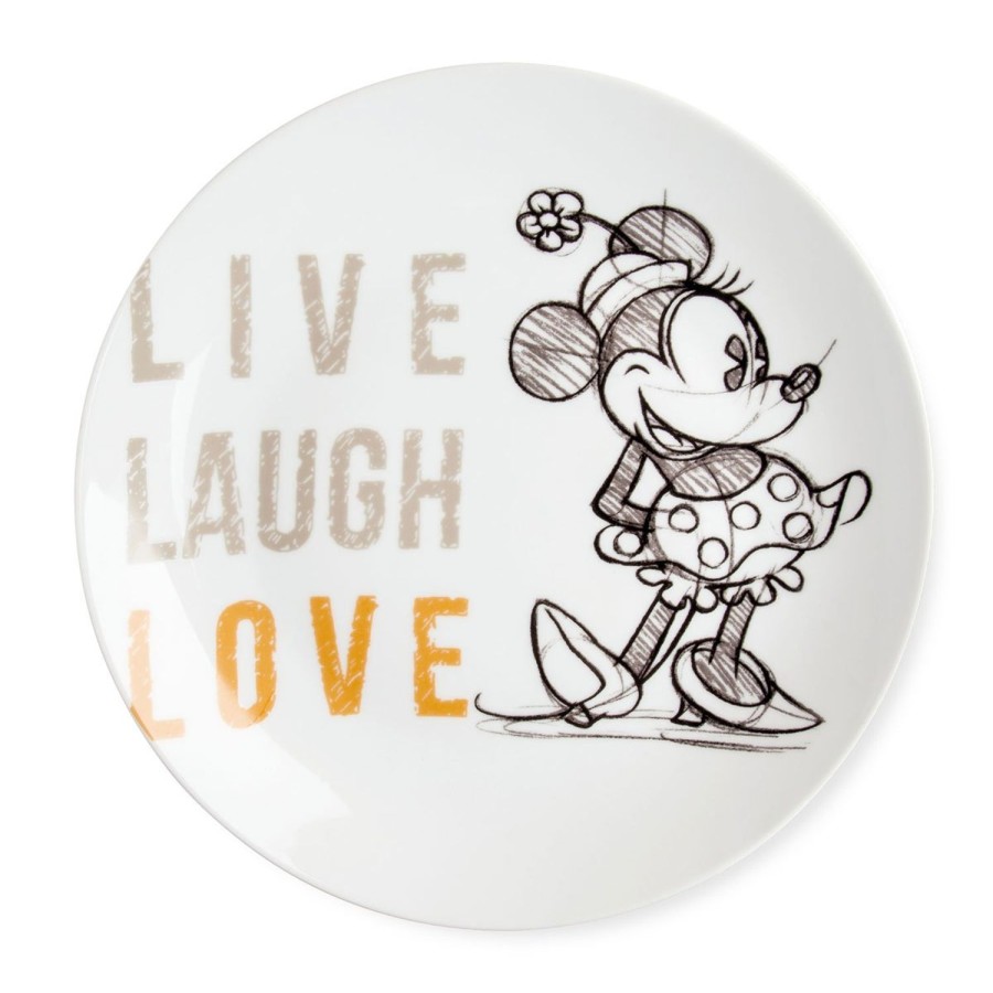 Table Egan | Serving Plate Minnie Live Laugh Love Orange O27