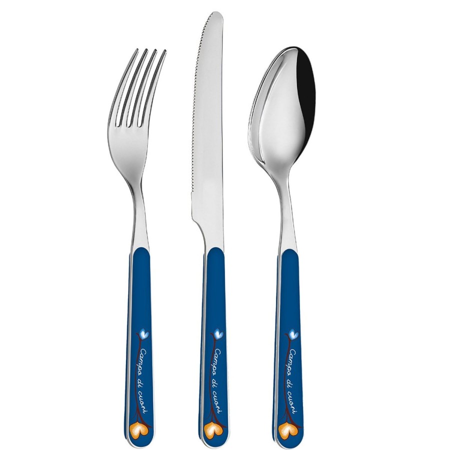 Table Egan | Blue 3-Piece Cutlery Set Campo Di Cuori