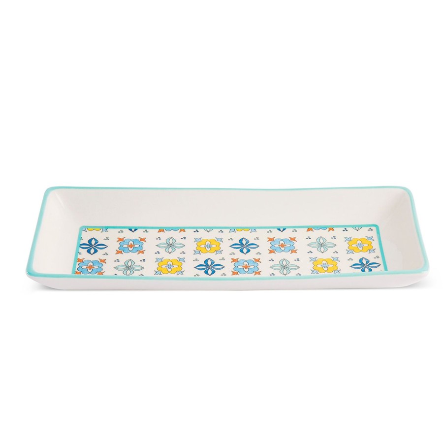 Table Egan | Tray Majorica Turquoise 28X12