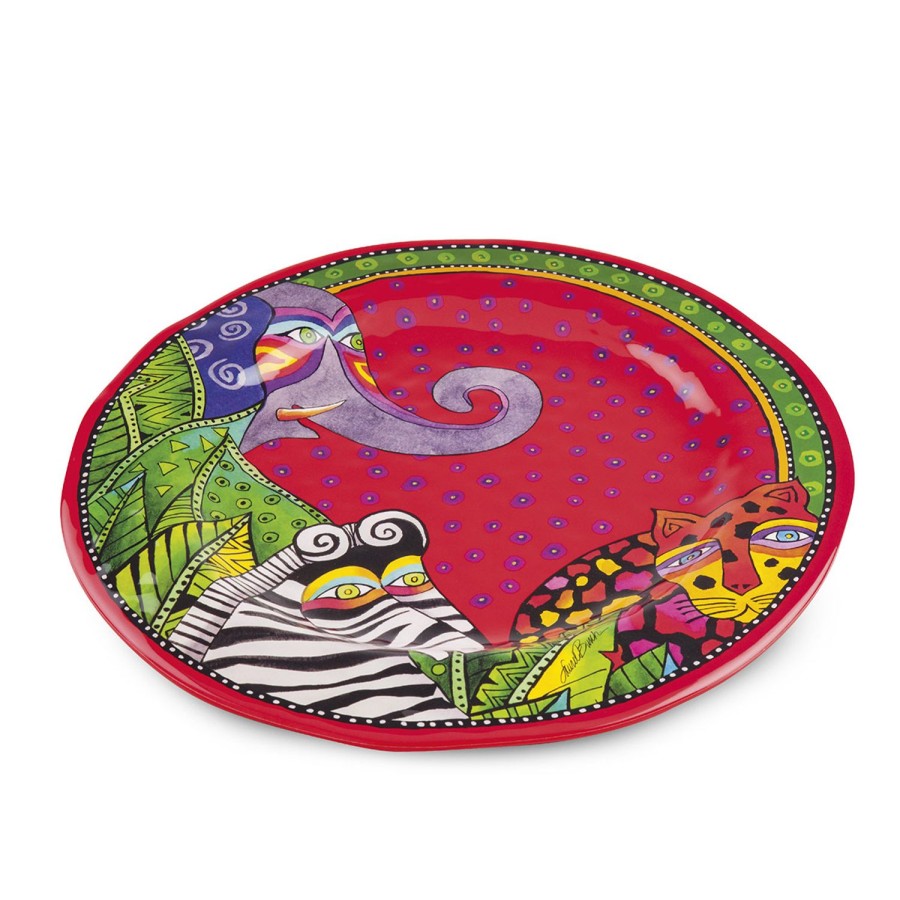 Home Furnishing Egan | Serving Plate Laurel Burch Jungle Red O35