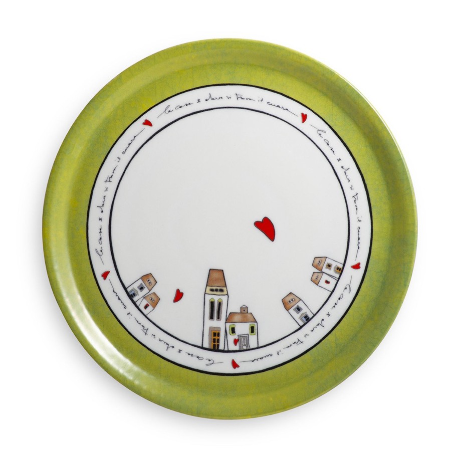 Table Egan | Pizza Plate Le Casette Green D. 31