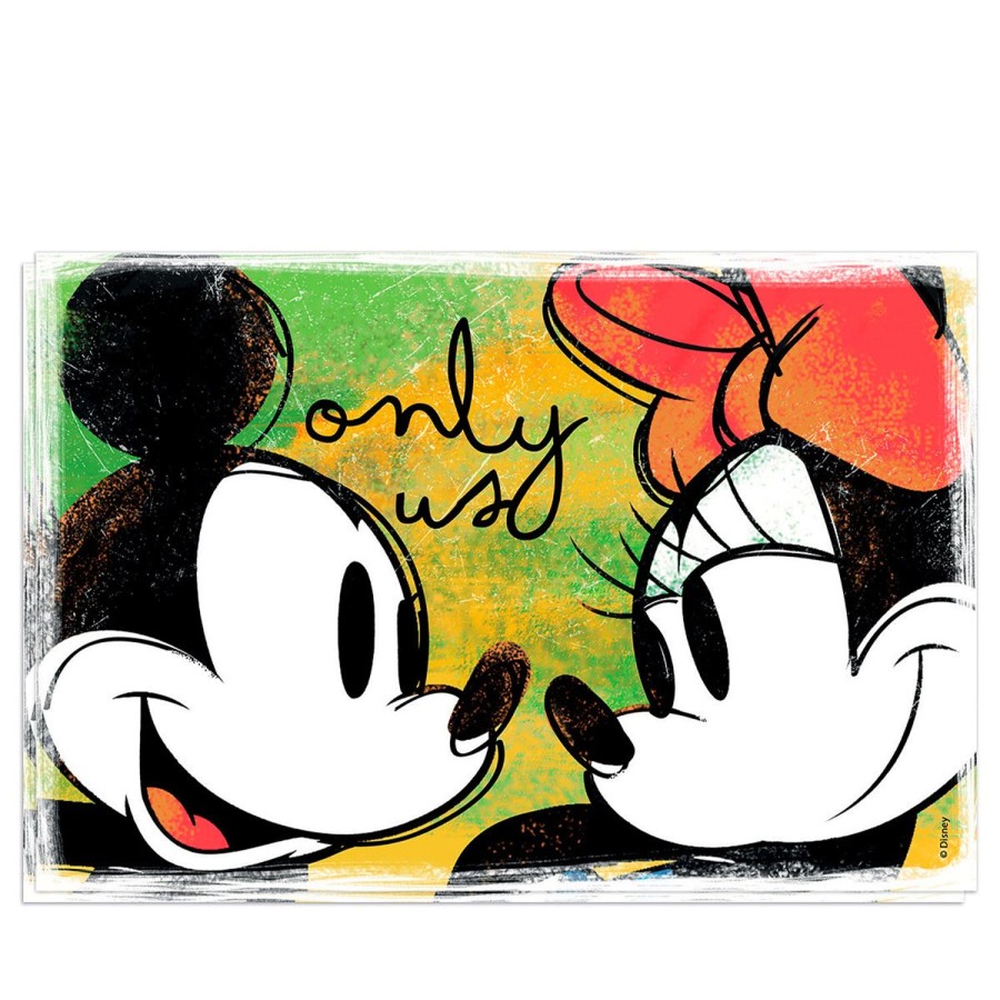 Table Egan | Set 2 Placemat Mickey & Minnie Green In Polypropylene