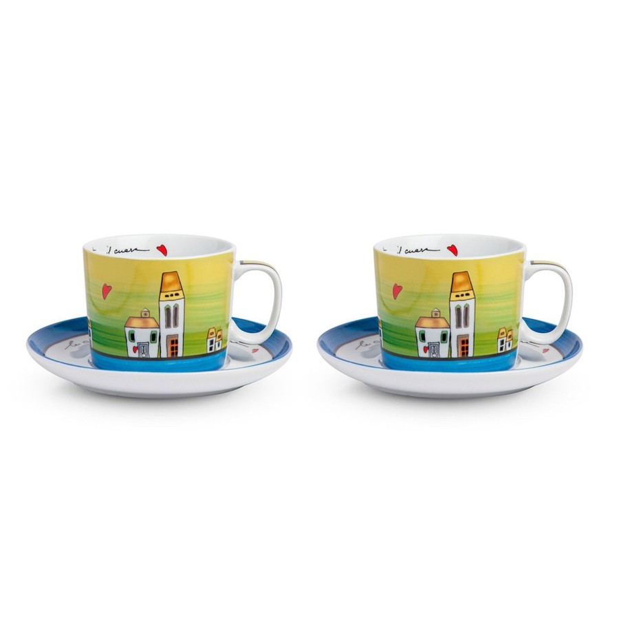 Breakfast Egan | 2 Breakfast Cup Set "Le Casette" Blue