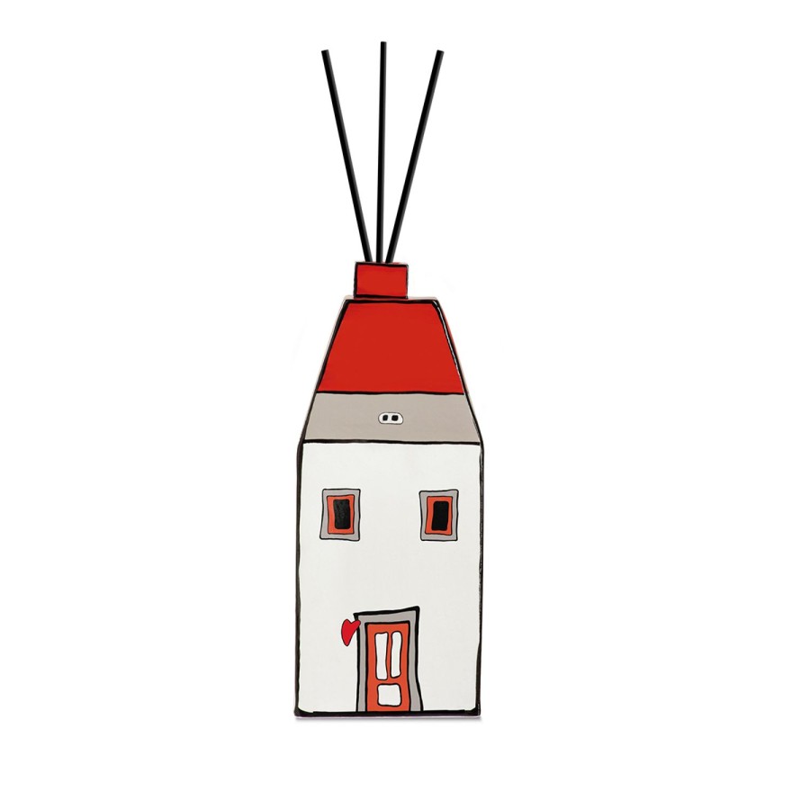 Home Furnishing Egan | Vase Scent Diffuser Le Casette With Top Red Cm 11X27