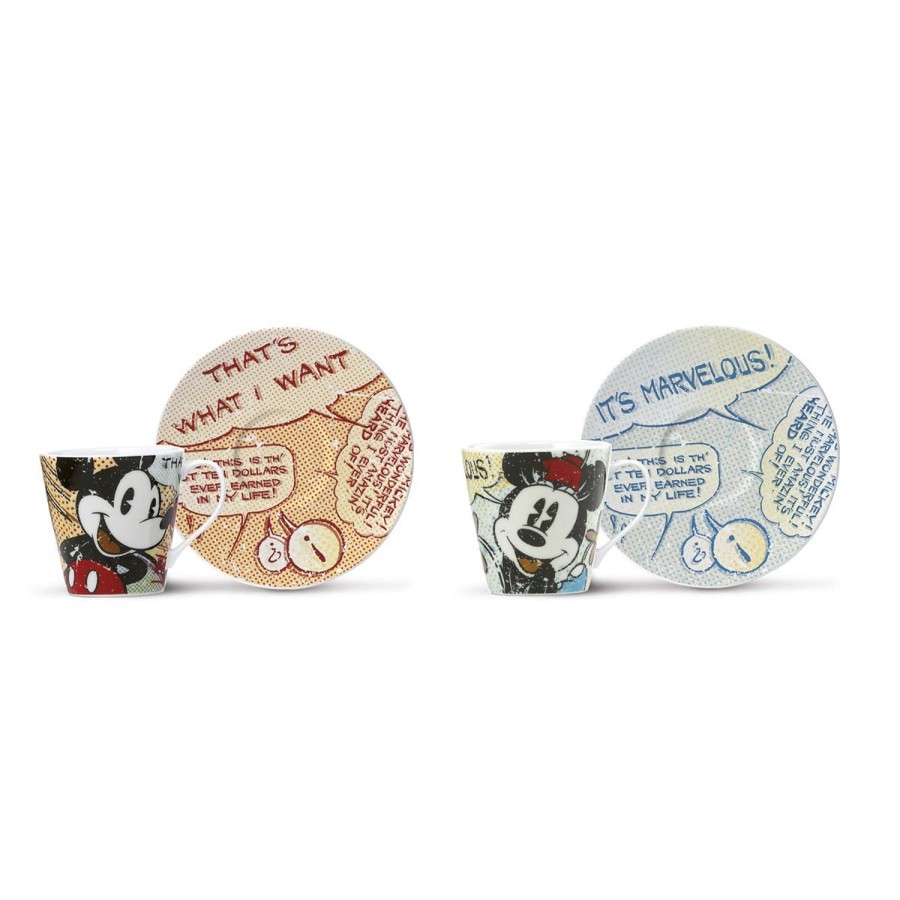 Breakfast Egan | Set 2 Espresso Cups Mickey And Minnie