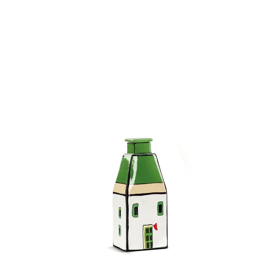 Home Furnishing Egan | Vase Scent Diffuser Le Casette With Top Green Cm 8X19