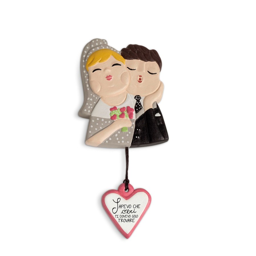 Gift Ideas Egan | Tile Magnet Le Chicche "Just Married" 7X9