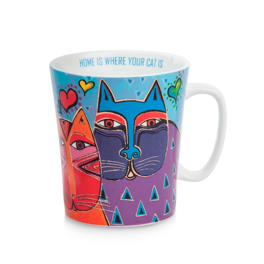 Breakfast Egan | Mug Light Blue Laurel Burch Fantastic Felines