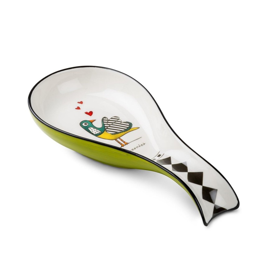 Kitchen Egan | Ladle Rest Cocorico Green Cm 21X10