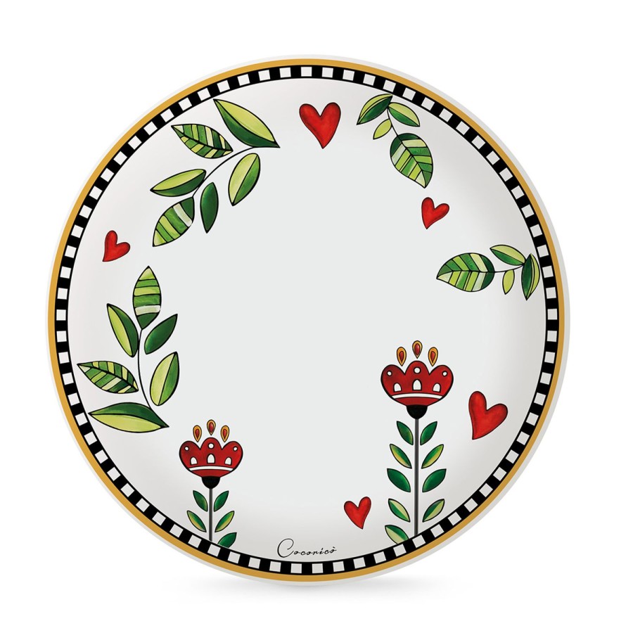 Table Egan | Set 6 Dinner Plates Cocorico Yellow Dm 27