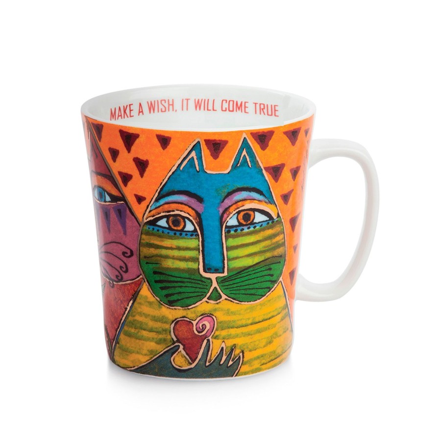 Breakfast Egan | Mug Orange Laurel Burch Fantastic Felines