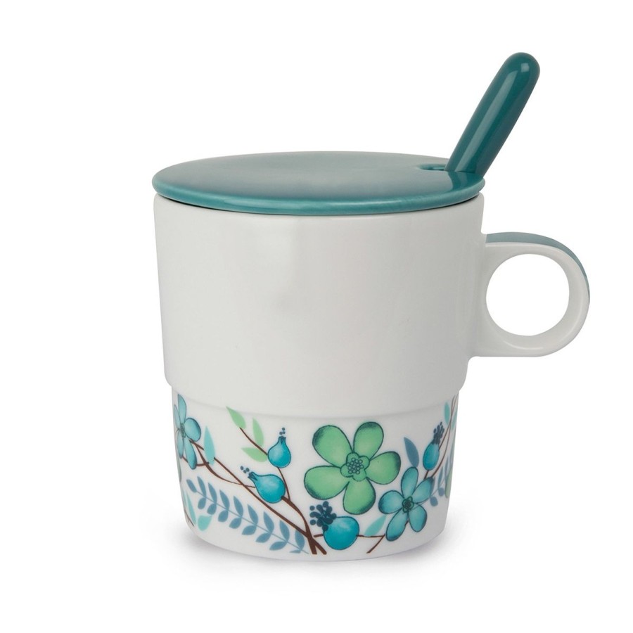 Breakfast Egan | Infusion Cup "Tea For Two" With Spoon Pale Blue