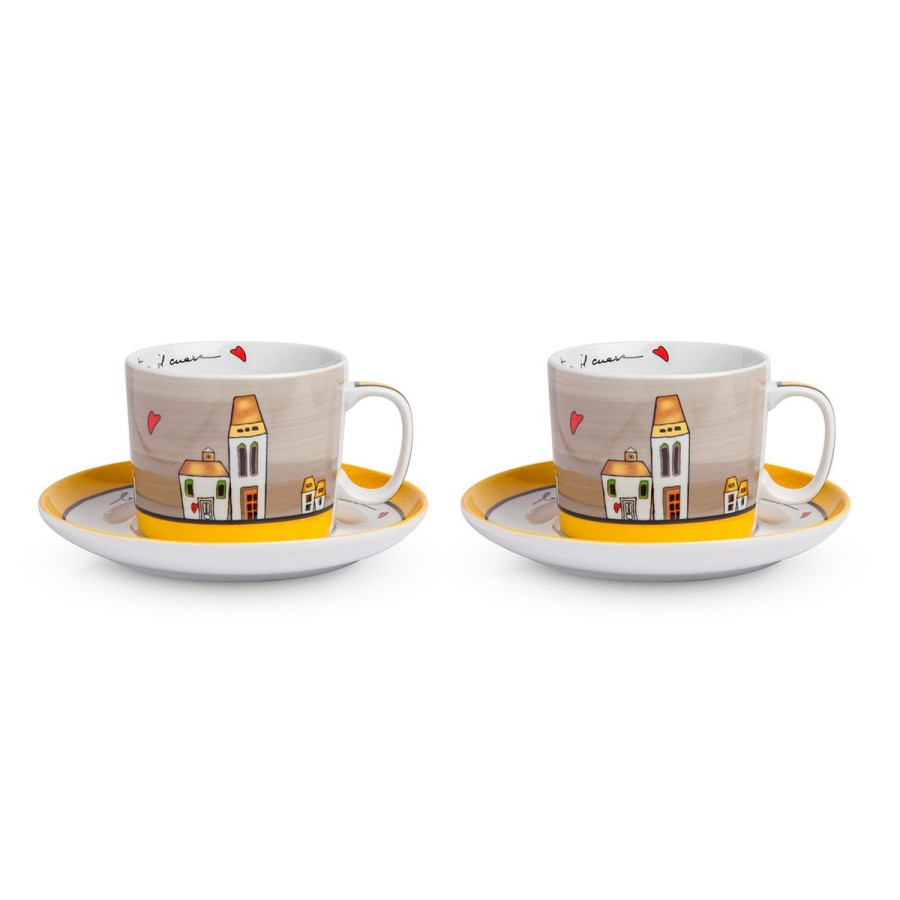 Breakfast Egan | 2 Breakfast Cup Set "Le Casette" Yellow