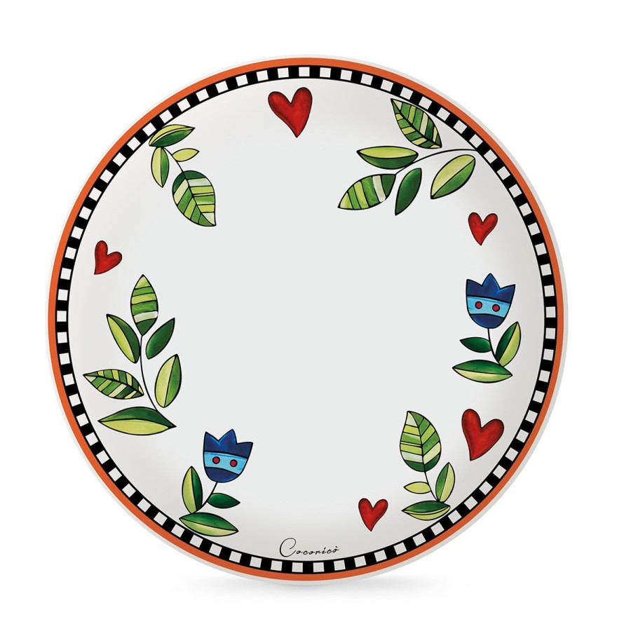 Table Egan | Set 6 Dinner Plates Cocorico Orange Dm 27