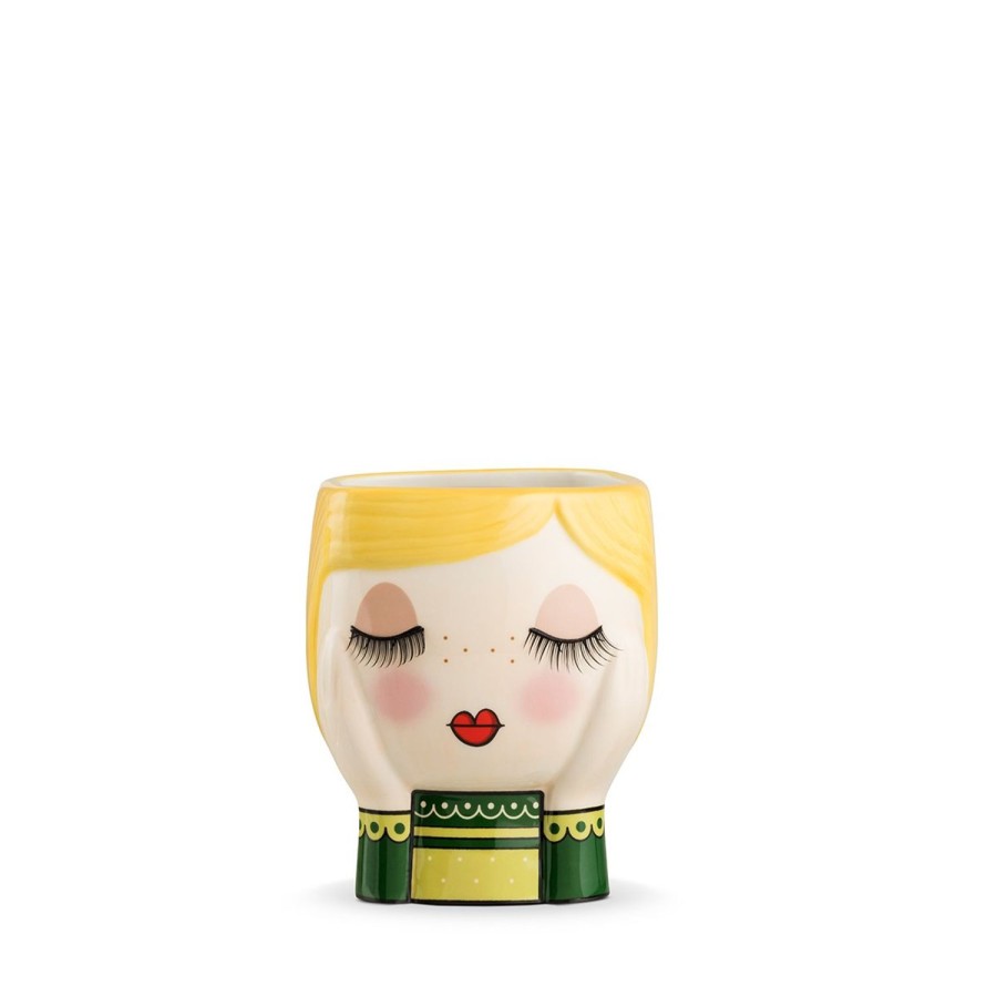 Home Furnishing Egan | Vase Le Pupazze Mimi Yellow 12X11