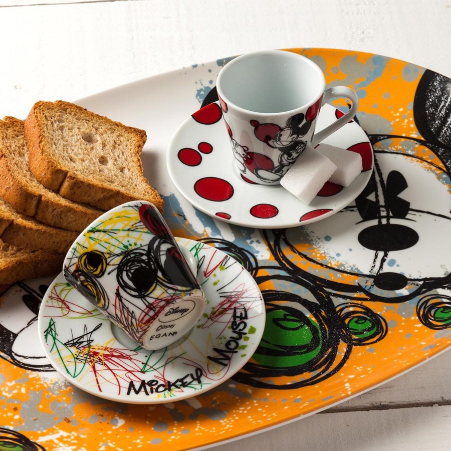 Breakfast Egan | Set 2 Espresso Cups Mickey