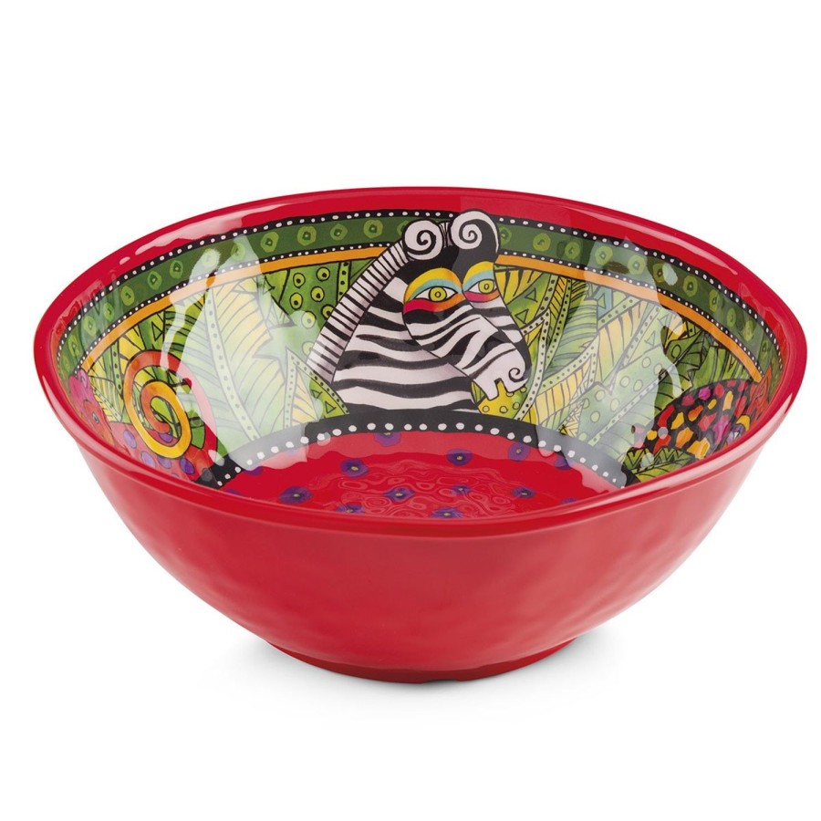 Table Egan | Salad Bowl Laurel Burch Jungle Red O31