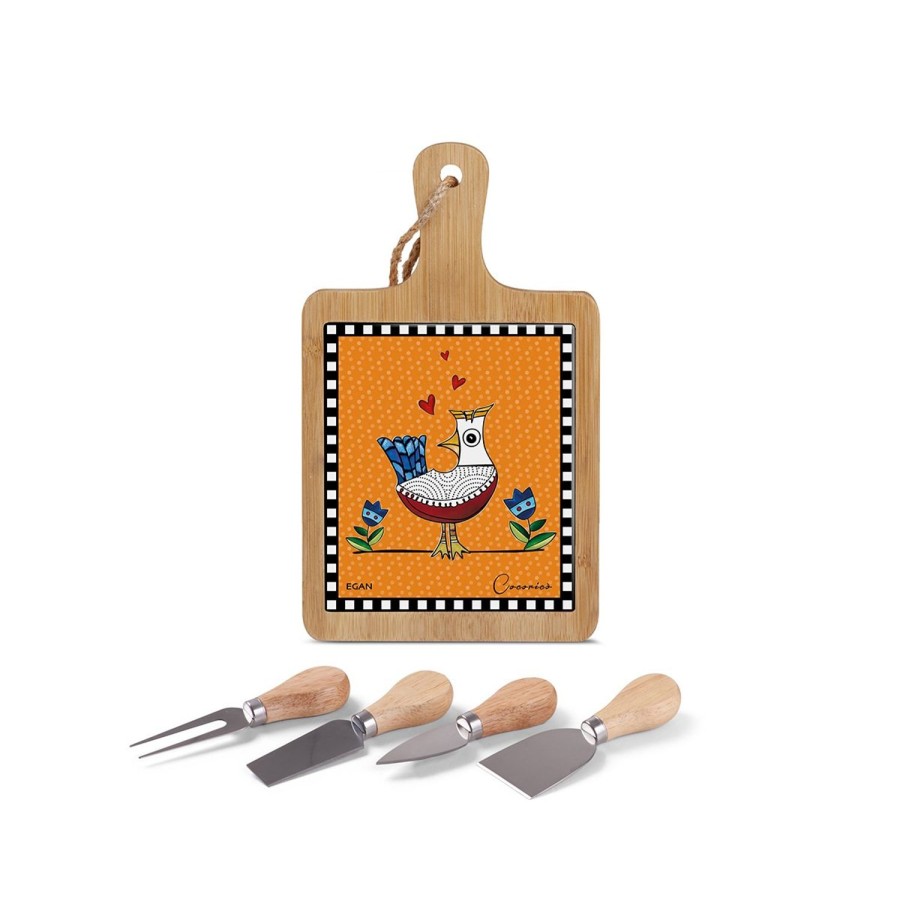 Kitchen Egan | Set Chopping Board And Cheese Knife Cocorico