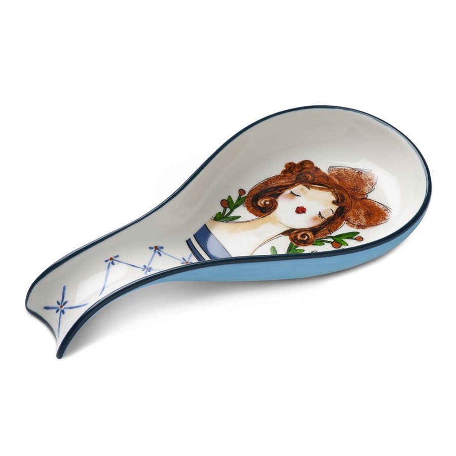 Kitchen Egan | Ladle Rest Le Pupazze Light Blue Cm 21X10