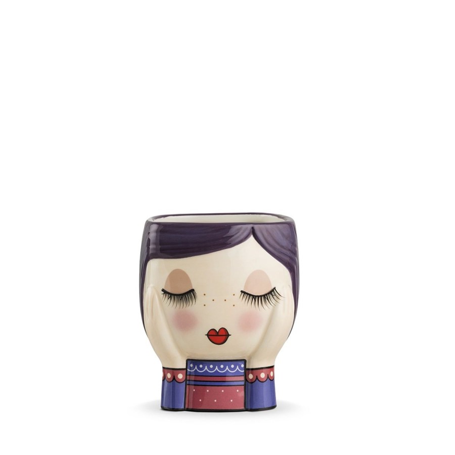 Home Furnishing Egan | Vase Le Pupazze Mimi Violet 12X11