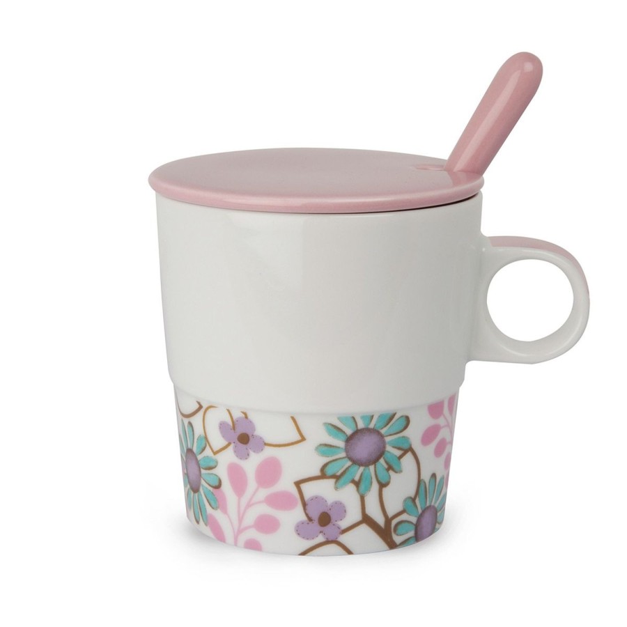 Breakfast Egan | Infusion Cup "Tea For Two" With Spoon Pink