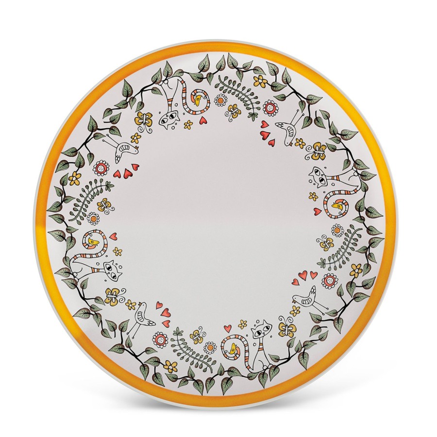 Table Egan | Serving Plate "Tea For Two" Orange O 30