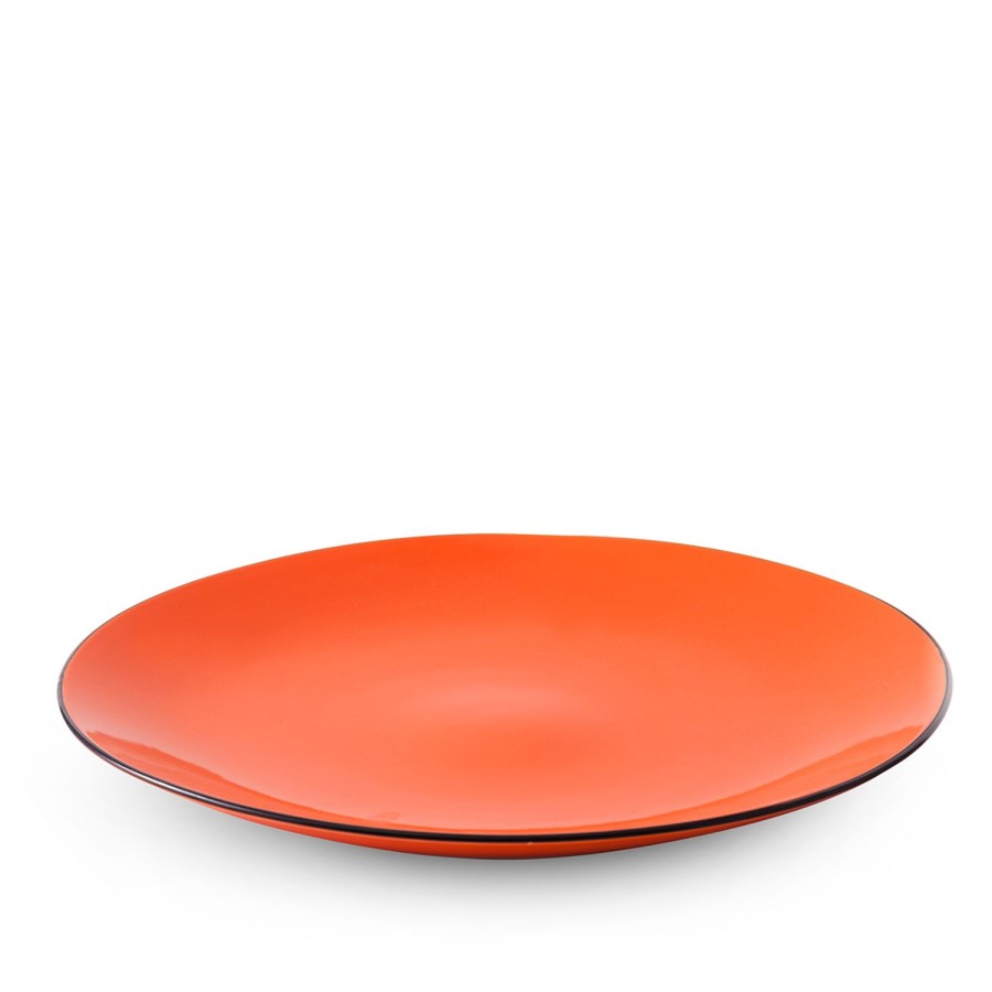 Table Egan | Round Plate Cocorico Orange Dm 30