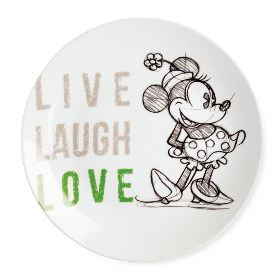 Table Egan | Serving Plate Minnie Live Laugh Love Green O27