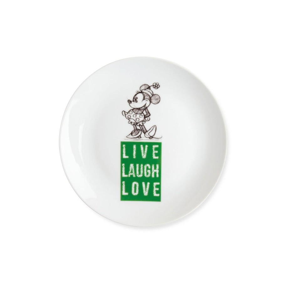 Table Egan | Cake Plate Minnie Live Laugh Love Green O19