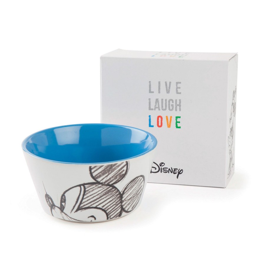 Breakfast Egan | Bowl Mickey Live Laugh Love Blue O13