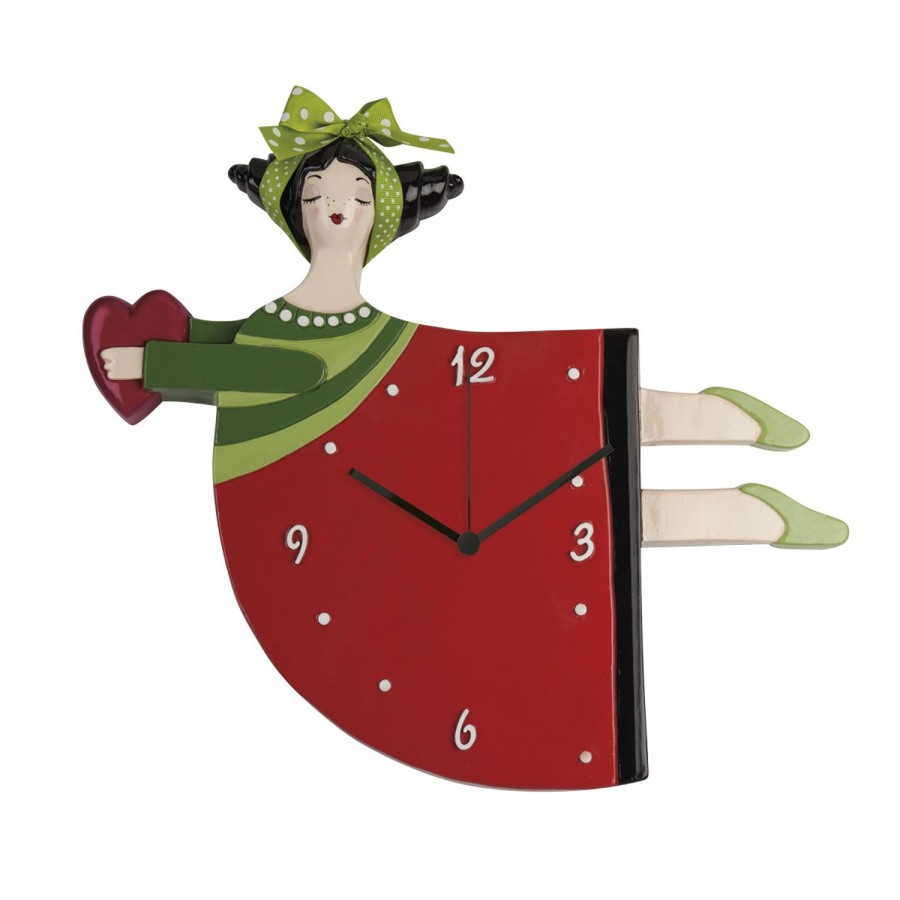 Home Furnishing Egan | Red Le Pupazze Wall Clock 37X30